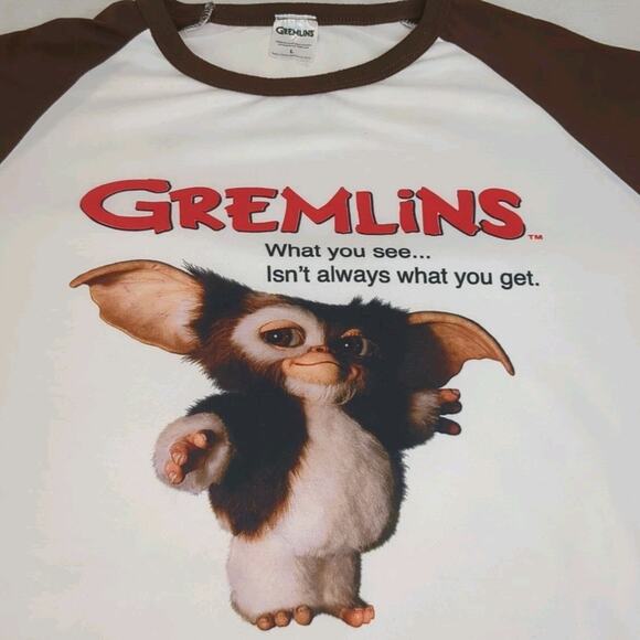 Gremlins T-shirt Women’s Large Ragland Long Sleeve Movie Sci-fi - Picture 3 of 9